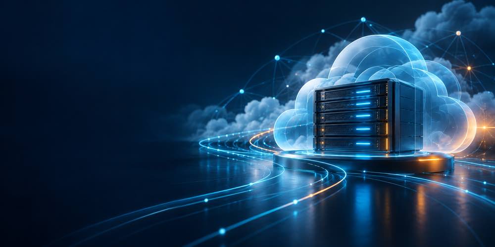 Infraestructura digital de alojamiento web conectada a la nube
